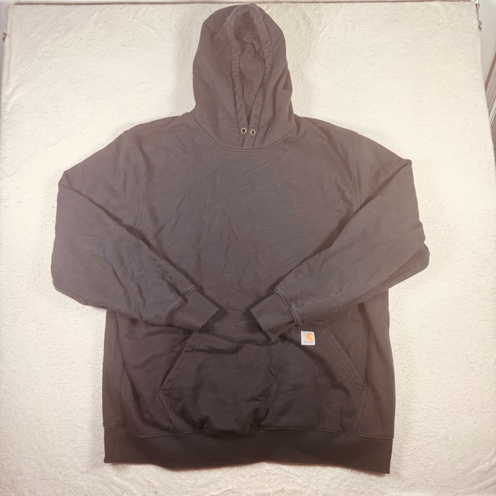 Carhartt Rain Defender Hoodie Mens 2XL Tall Black Fair Loose Fit Workwear